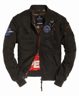 Superdry Limited Issue Flight Bomber Férfi Kabát Khaki | OEWKS0651